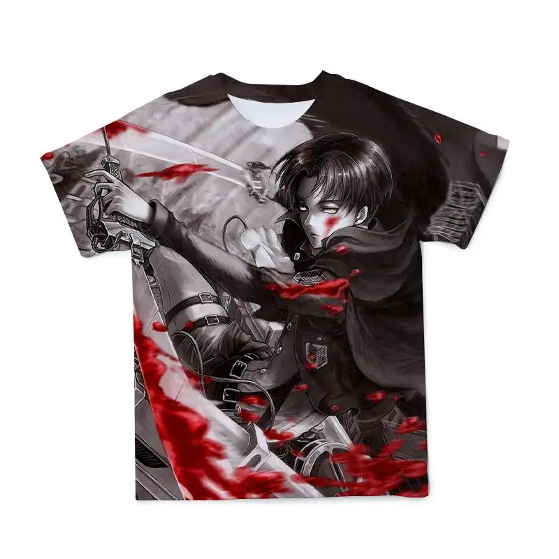 

Creative 3d attack on titan anime men's t-shirts Summer comfortable Japanese manga top for boy kid's anime top cloth
