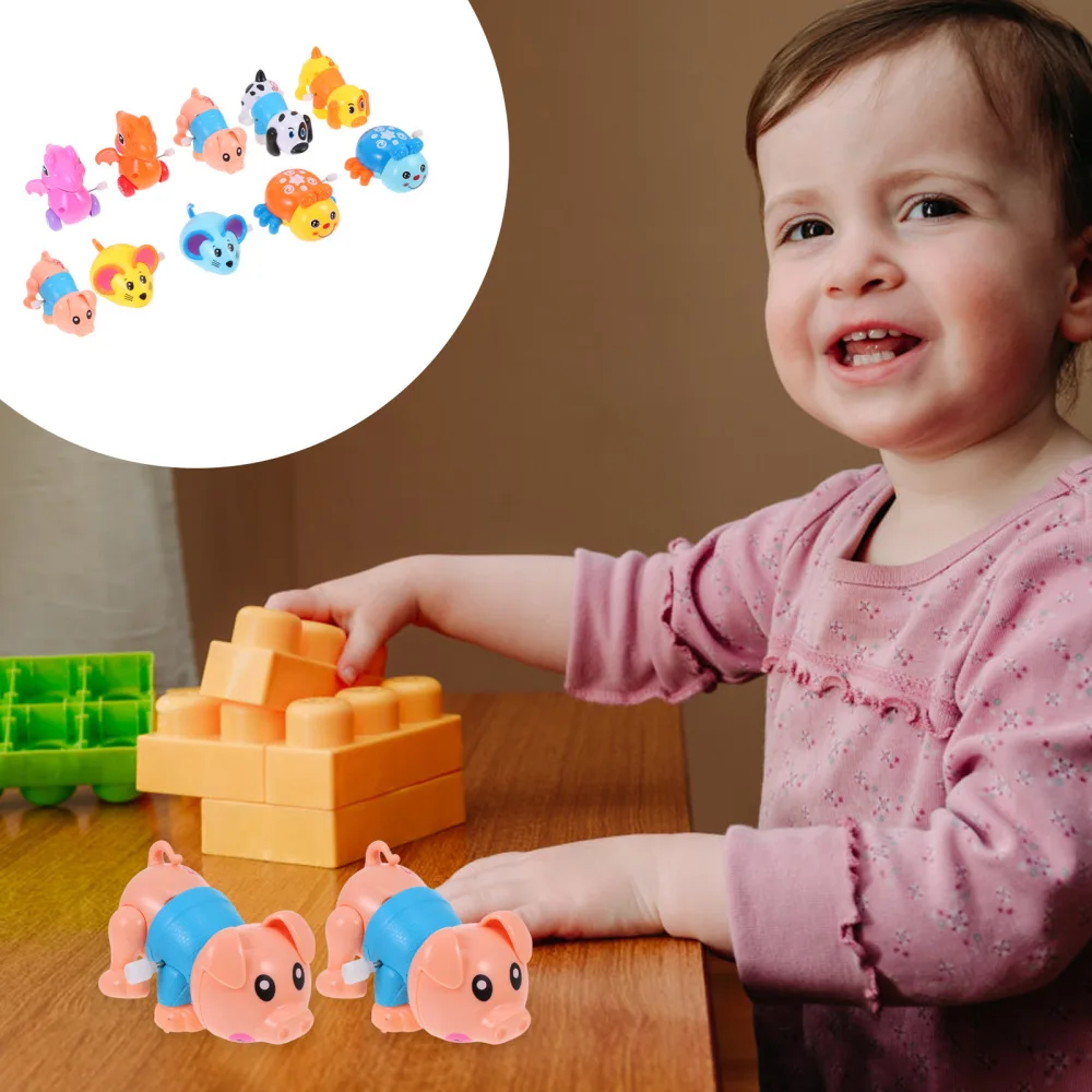 

1 Set 10Pcs Lovely Cartoon Toys Set Practical Fun Wind Toys (Colorful)