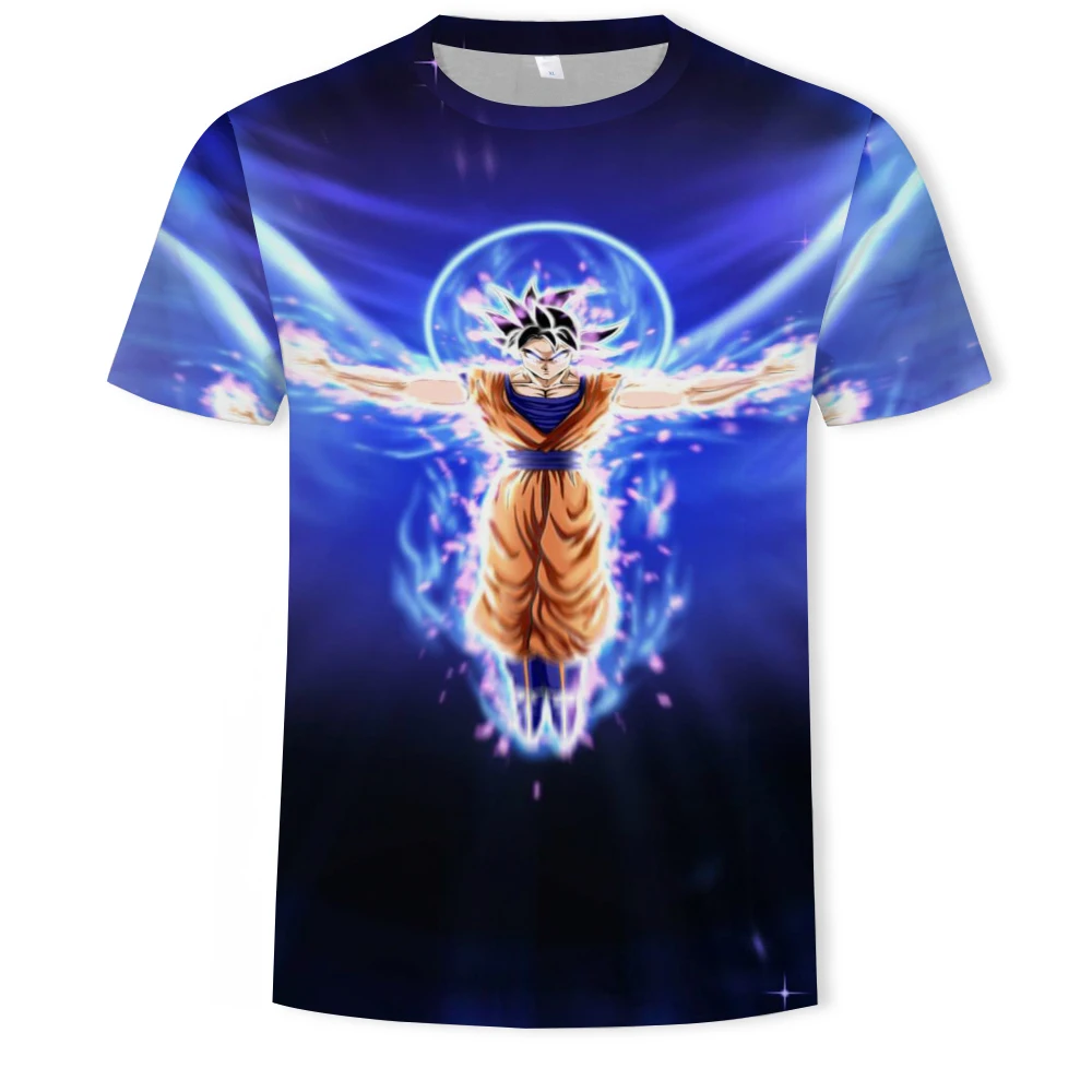 

3D printing men's and women's T-shirts, summer anime characters, Wukong, personality fashion, oversized T-shirts, streetwear