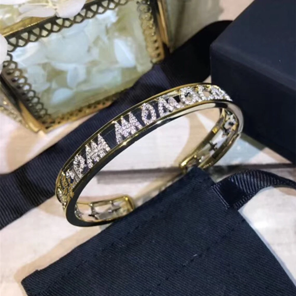 

August Collection Thin Letters AMORE LOVE LOVE Fun LOVE COOL Squad Baby LOVE I FEAR DEGUN Bracelet Open Bracelet