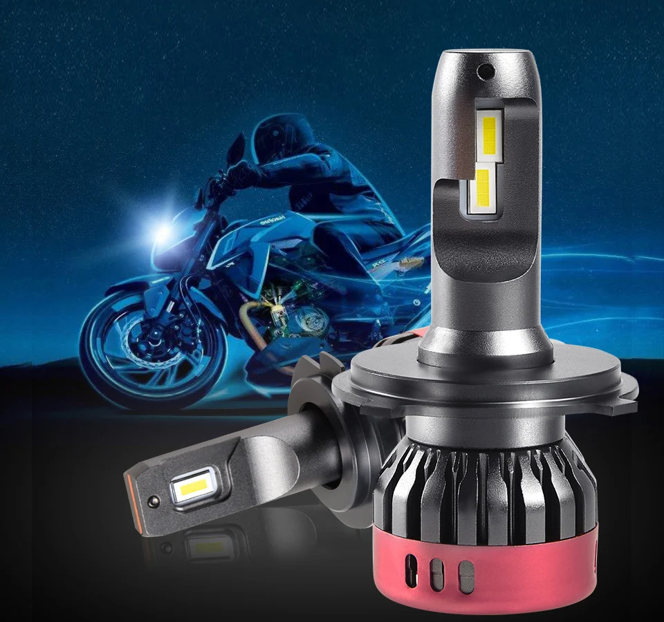 Led H4 H7 мотоциклетная фара в сборе Аксессуары Светодиодные Фары H4 H11 H7 H1 HS1 лампы 12V 6500K противотуманные лампы для мотора скутера