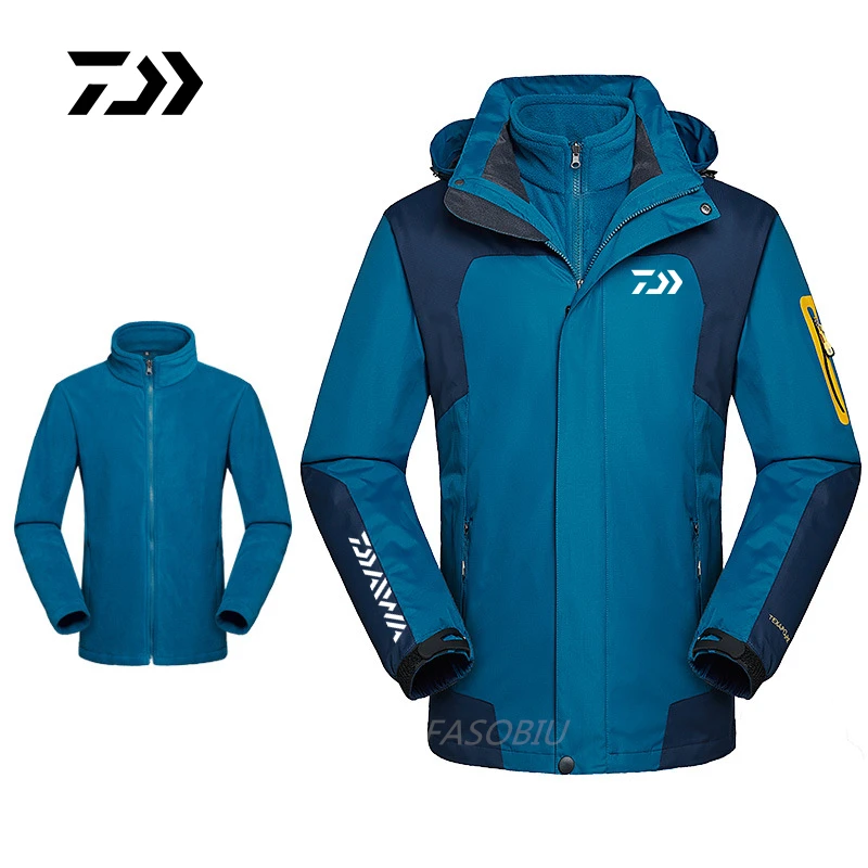 

Daiwa Autumn Winter Plus Velvet Fishing Clothes Waterproof Long Sleeve Hooded Fishing Clothing Outdoor Sport Fishing Jackets Men