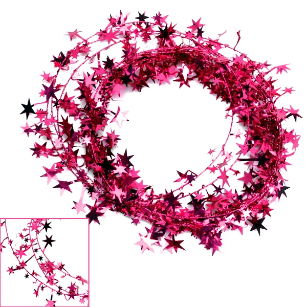 Star Wire Garlands Decorative Glittering Tinsel Garland Wreath 5 Colors Choices | Дом и сад