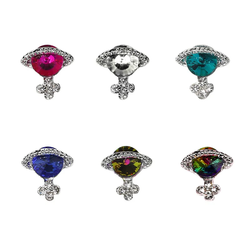 

10 Pcs Nail Art 3D Rhinestone Decoration Nails Diamond Jewelry Gold and Silver Professional Manicure Accessories