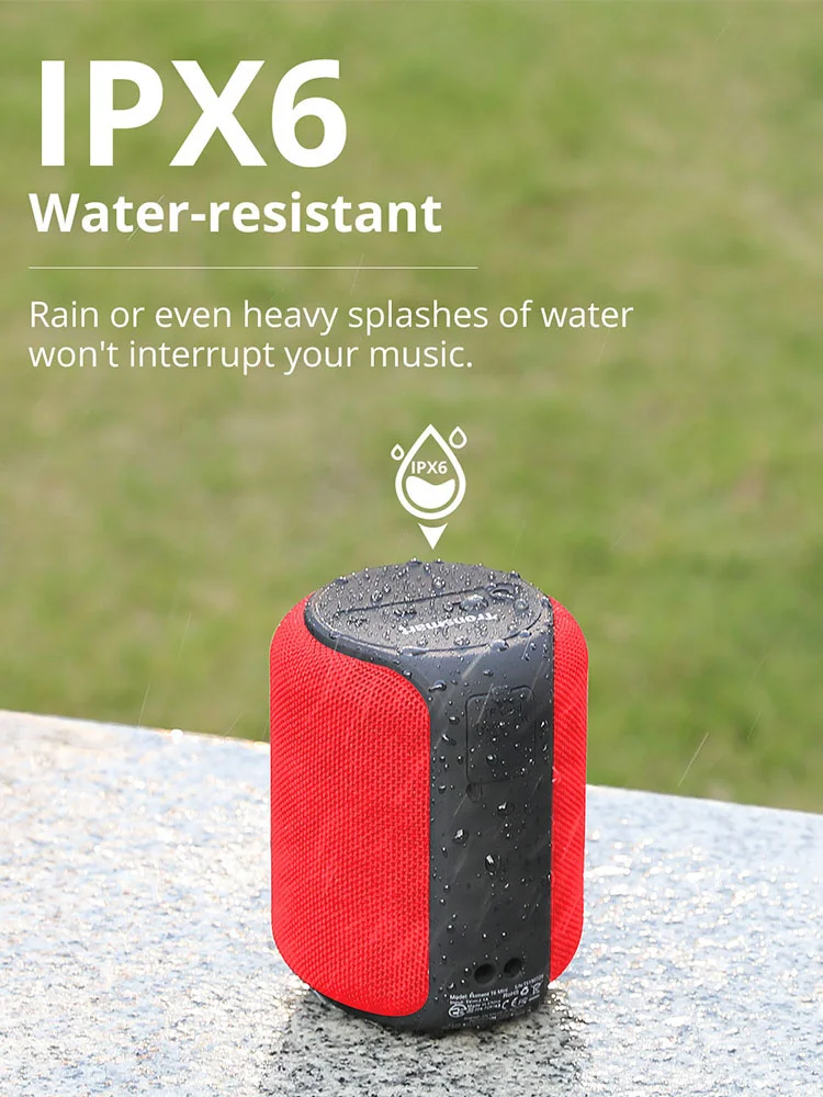

Mini Bluetooth 5.0 Speaker with Voice Assistant,360-Degree Surround, Deep Bass, IPX6 Waterproof