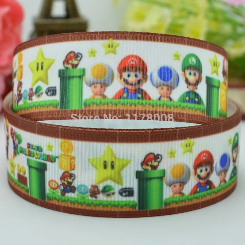 7/8 &quot22 мм Супер мультфильм печатных grosgrain ленты hairbow DIY ручной работы одежда