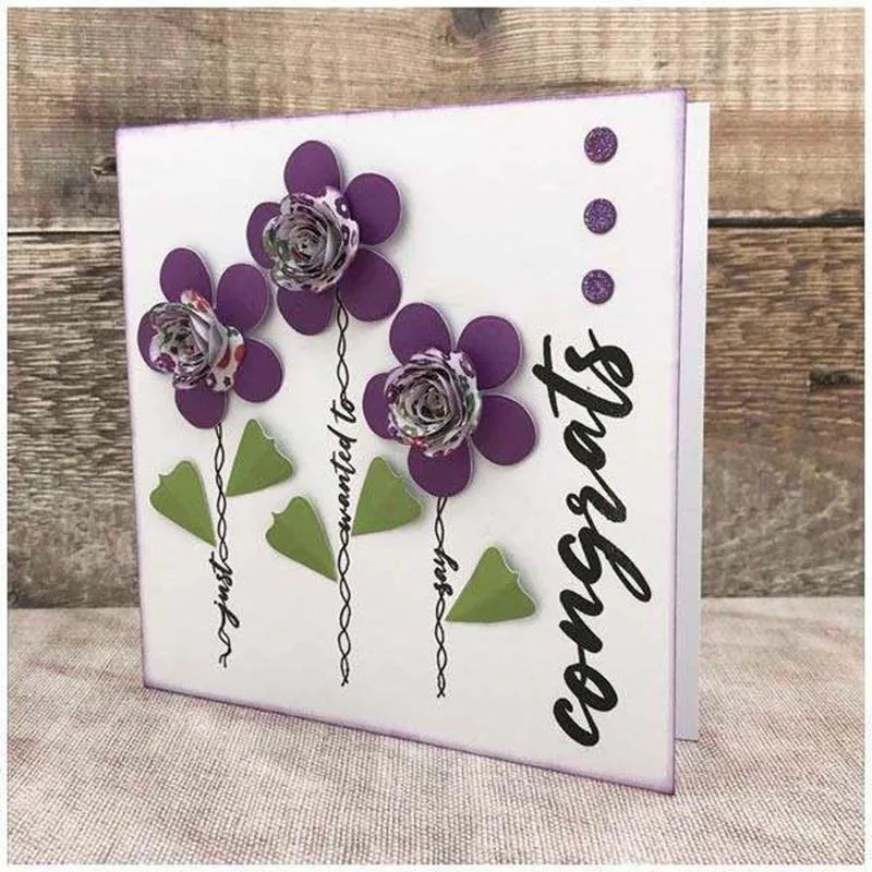 Набор вырубных штампов &quotсостав держащей букет на свадьбе 3 трафареты