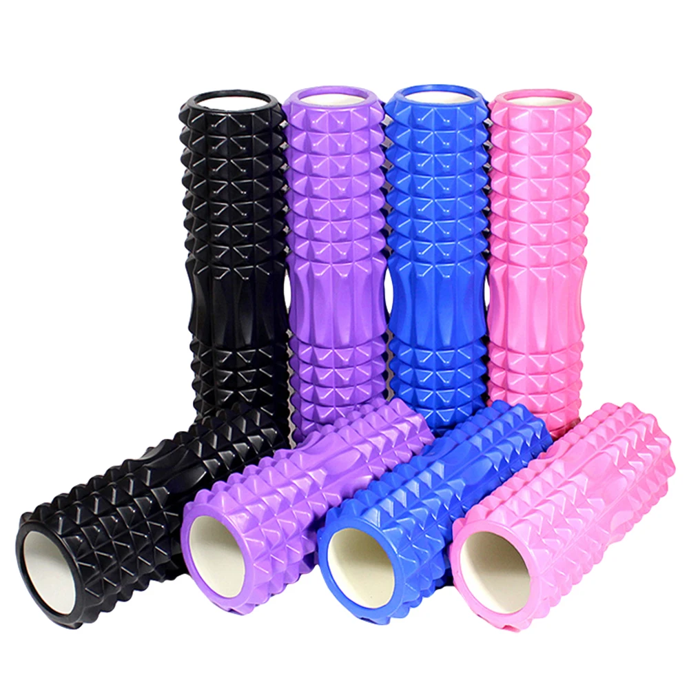 

33/45cm Yoga Column Blocks Foam Roller Muscle Training Massage Fitness Equipment Pilates Gym Exercises Hollow Relaxation Roller
