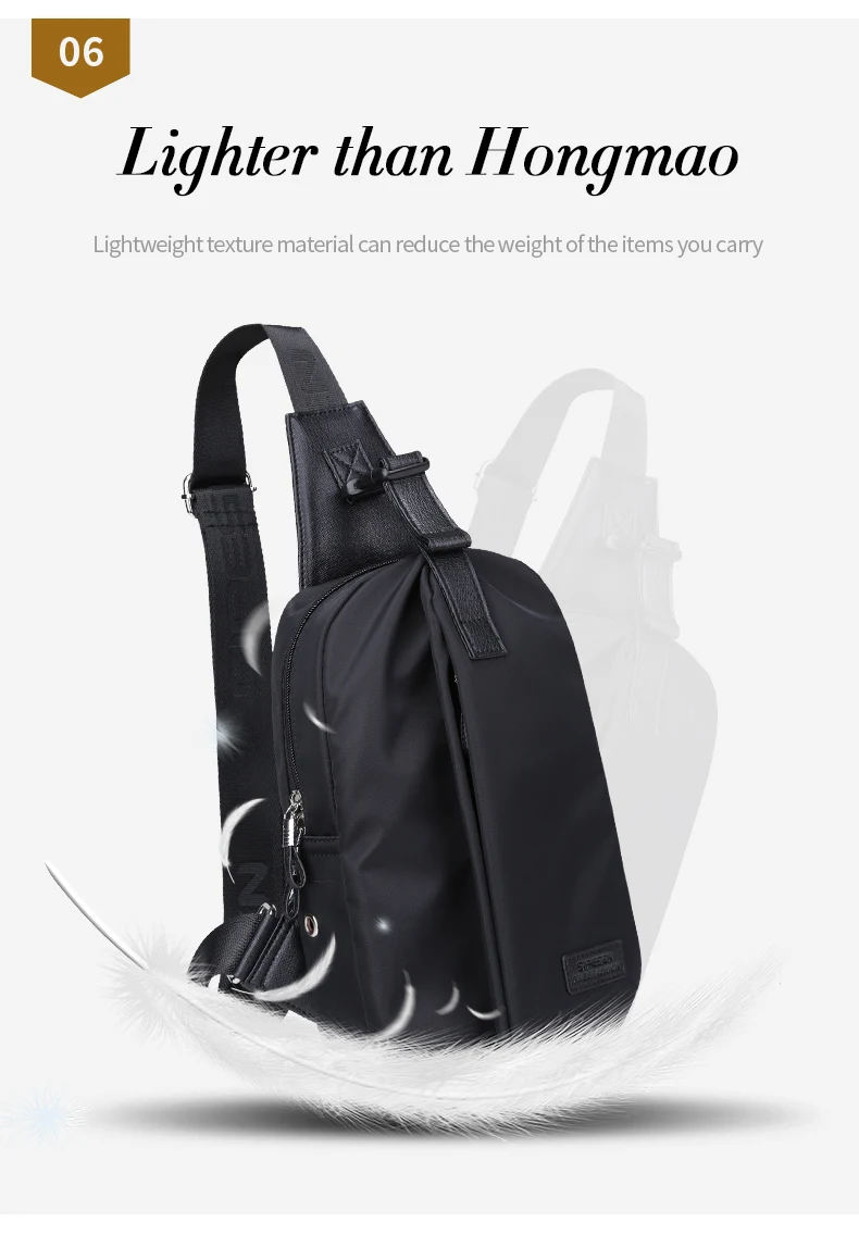 Zoger Japanese street chest bag men's tide brand men's shoulder bag Messenger bag tooling function wind bag fashion Oxford backp