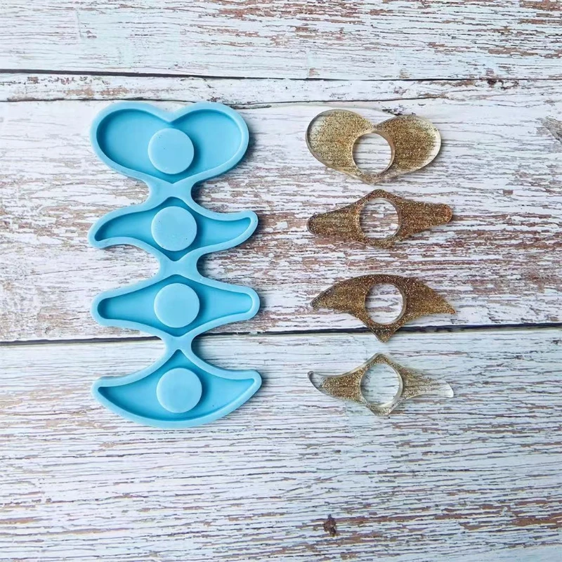 

Keychain Epoxy Resin Mold Jewelry Earrings Pendant Silicone Mould DIY Craft Tool R2LE