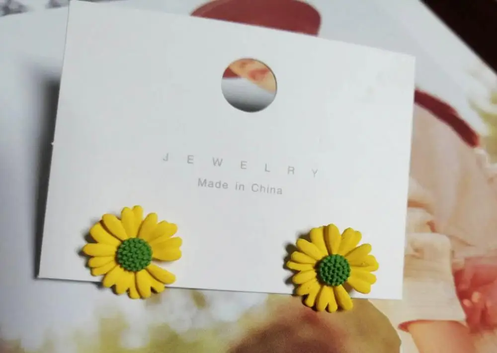 Selexia 925 silver needle small chrysanthemum Earrings temperament personality Earring | Украшения и аксессуары