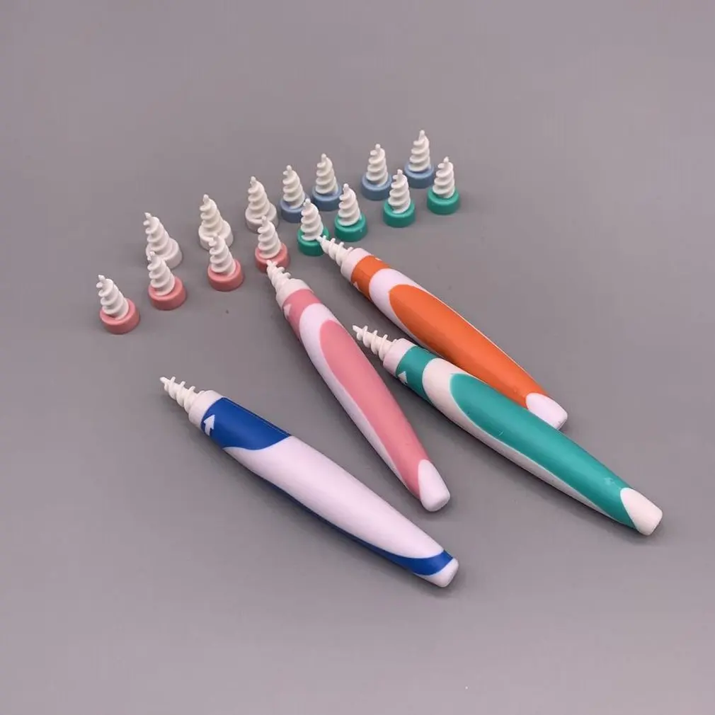 16 Tips/Set Universial Rotating Ear Pick Spiral Tips Scoop Wax Removal Smart Care Tool Spoon Cleaner Curette | Красота и здоровье