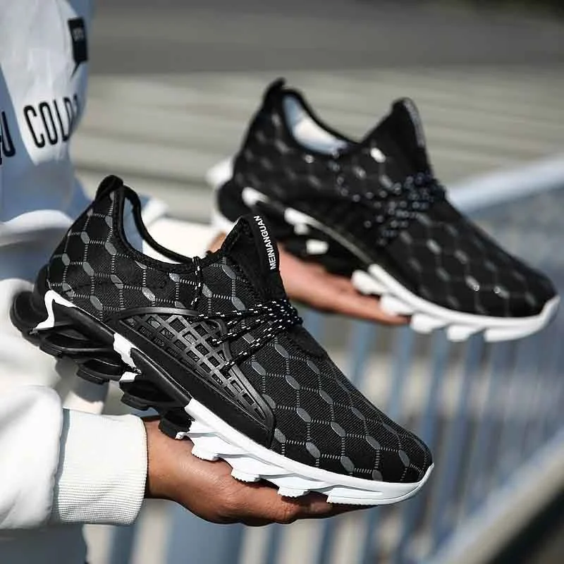 

2021 New Blade Sneakers Men Light Running Shoes Men Fashion White Tennis Sport Shoes Mesh Breathable Walking Sneakers Size 47