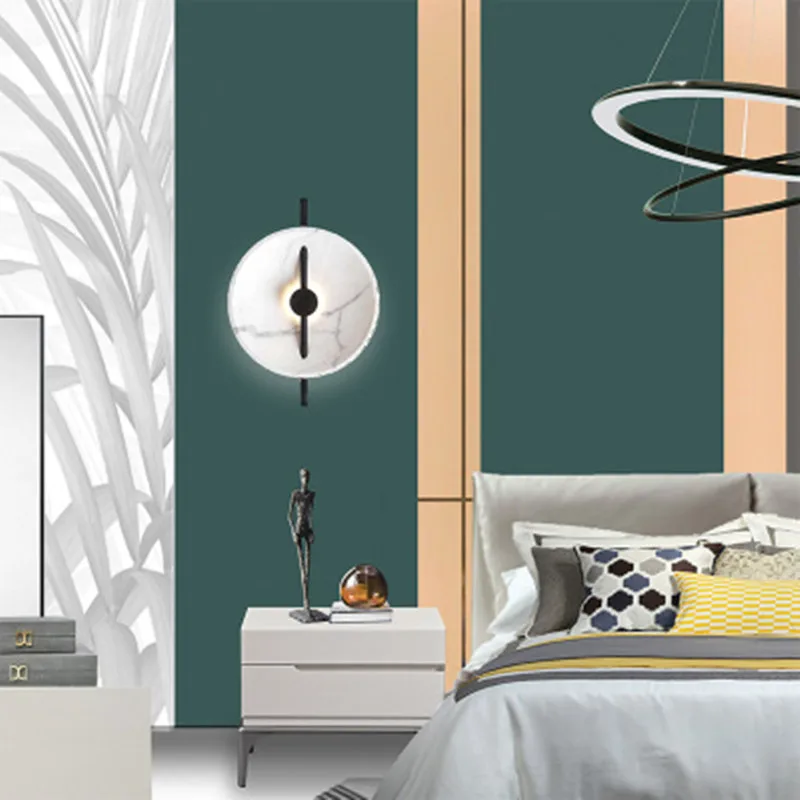 Современная Напольная Лампа из белого мрамора прикроватный столик для гостиной