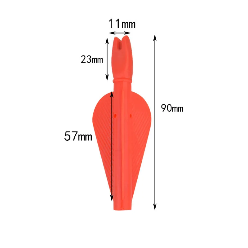 

24/50pcs Archery Plastic Conjoined Arrow Nocks and Fletchings Plastinock Nocks For 8mm Arrow Shafts Shooting Target Accessories