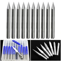 10pcs carbide v shape engraving drill bit pcb board 0 1mm 30 degree engraving bits for cnc router tool accessory