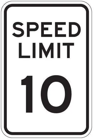 

Vincenicy Metal Sign Great Aluminum Tin Sign 10-MPH Speed Limit Sign 12" X 8"