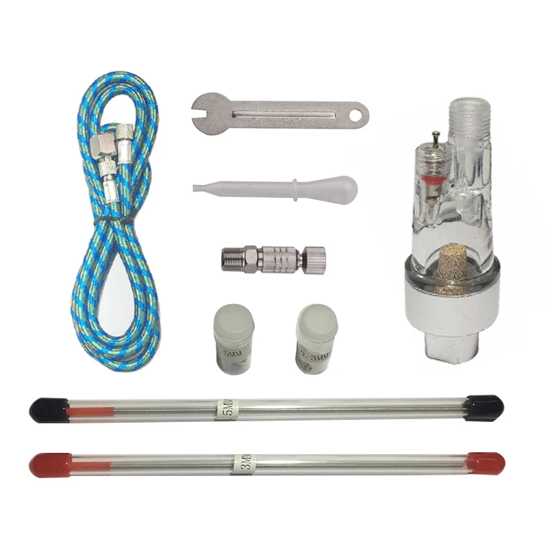 Двойного действия Аэрограф Комплект воздушные кисти пистолет распылитель с 0 3