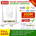 Беспроводная сим-карта E610 CPE LTE, 4g, Wi-Fi роутер 300 Мбитс, FDDTDD, разблокировка в Европе, Африке, Азии, внешние антенны SMA, порт WANLAN RJ45