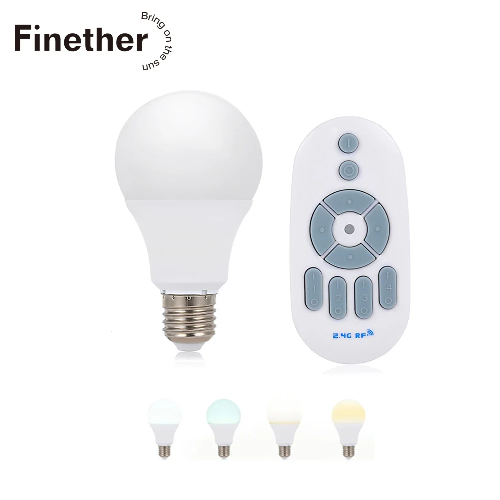 7 Вт Затемняющая Светодиодная лампа с пультом дистанционного управления 4 режима