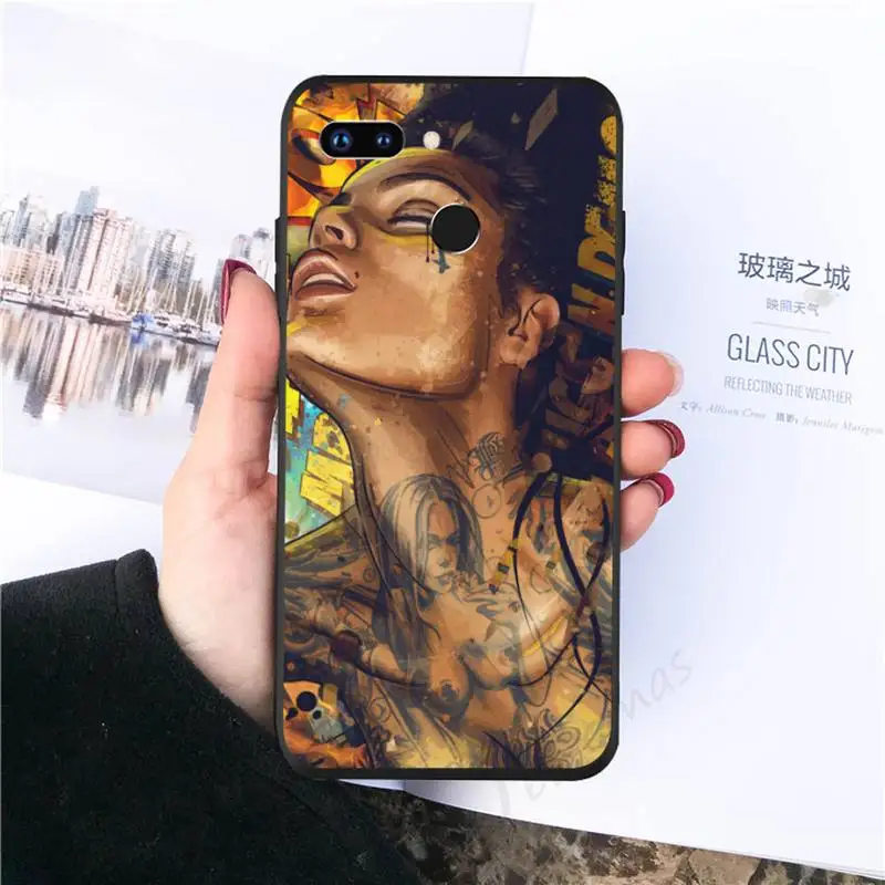 

Pop art Tattoo girl sexy Phone Case For Huawei Enjoy 7 7s 8 8e 9 9e 10 plus P8lite 2017 Honor 5a view9 play 3e