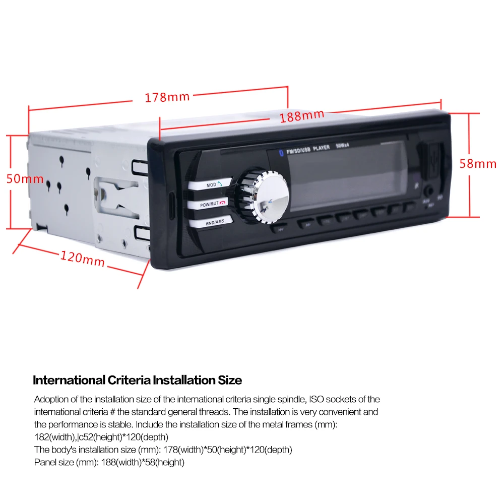 12V BT Multifunction Vehicle MP3 Player Single Ingot General High Power Play 2023 Card Remote Controller |