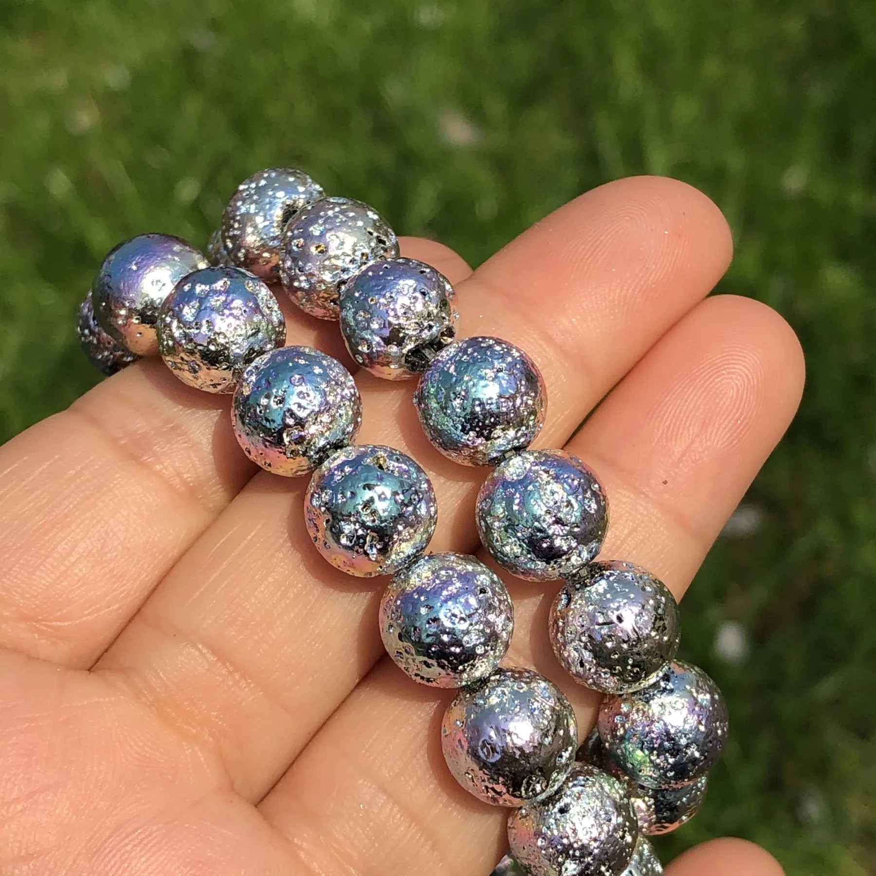 Синий многоцветный рок вулканического Натурального Гематита камня Рассыпчатая