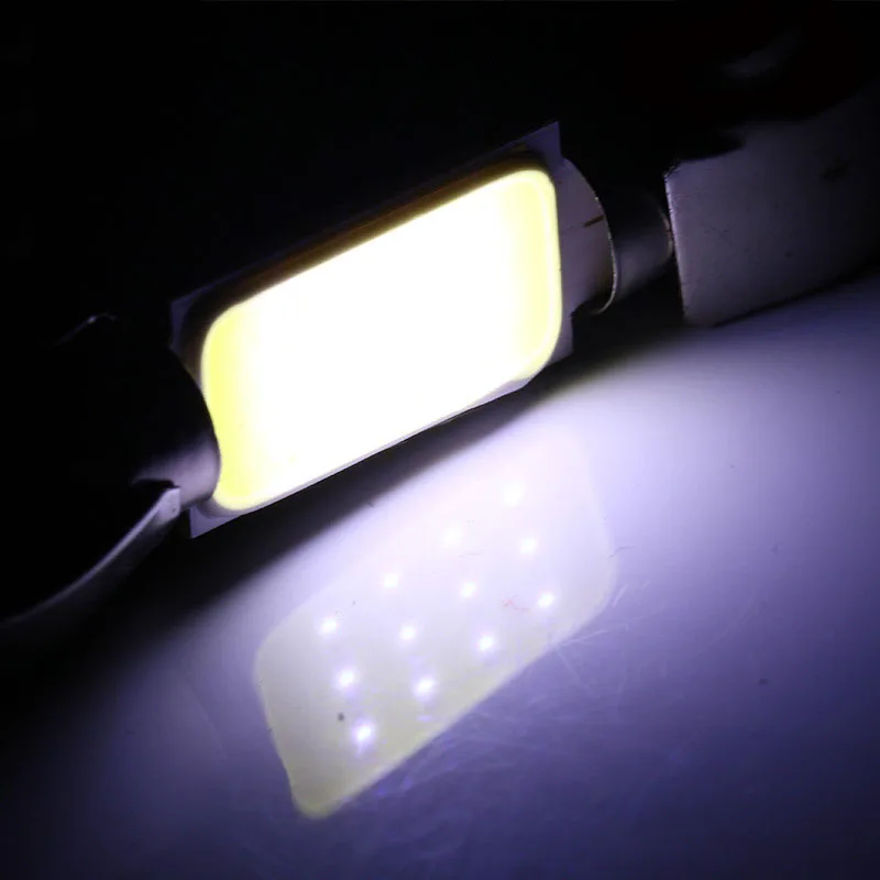 

5x C10W C5W LED COB Festoon 31mm 36mm 39mm 41/42mm 12V White bulbs for cars License plate Interior Reading Light 6500K 12SMD