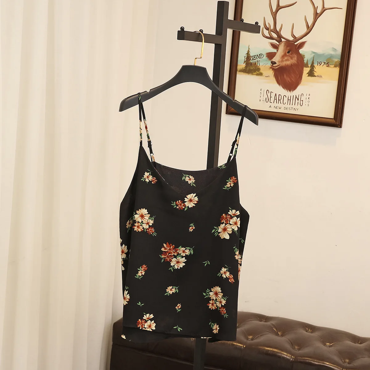 Женский шифоновый топ на бретелях спагетти свободного покроя|Топы| |