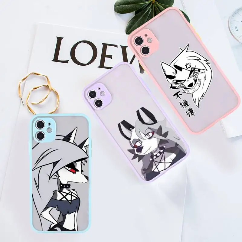 

Helluva Boss Phone Case For iPhone 13 12 11 Mini Pro XR XS Max 7 8 Plus X Matte transparent Purple Back Cover