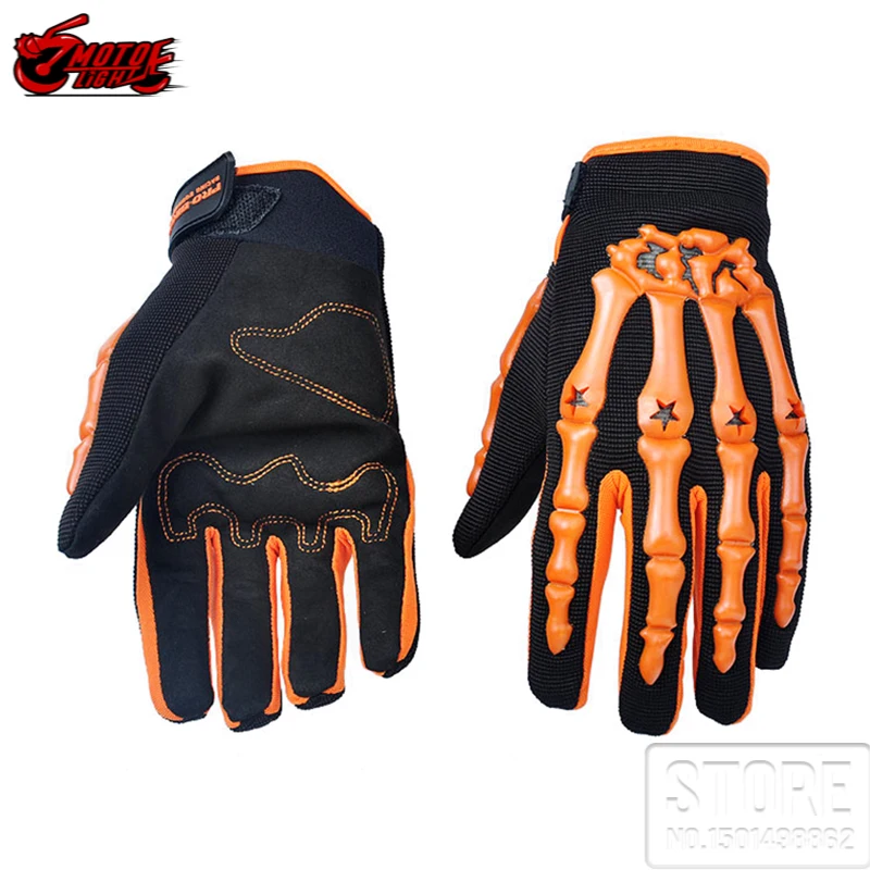Мотоциклетные Перчатки в виде черепа и костей перчатки рук привидения для