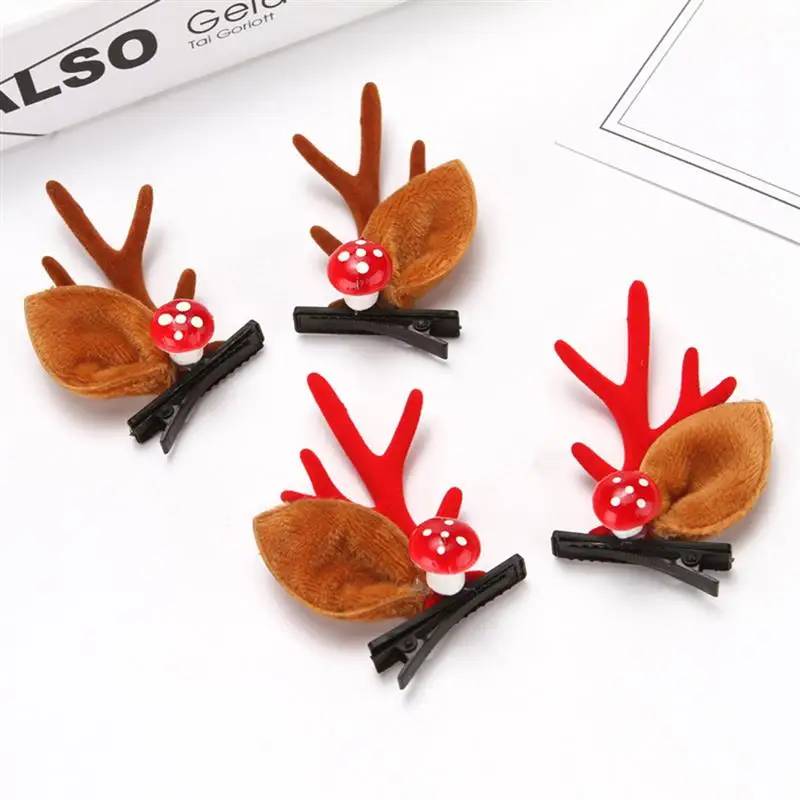 

1 Pair Women Hair Clip Lovely Antlers Hair Pin Hair Barrette For Christmas Christmas Cute Antler Hair Clips Hairpins