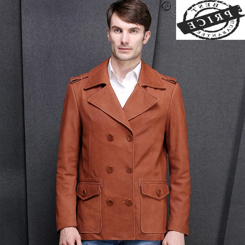 

Real Sheepskin 100% Coat Men Autumn Winter Clothes 2021 Streetwear Genuine Leather Jacket Men's Leather Jacket S1aP1a22