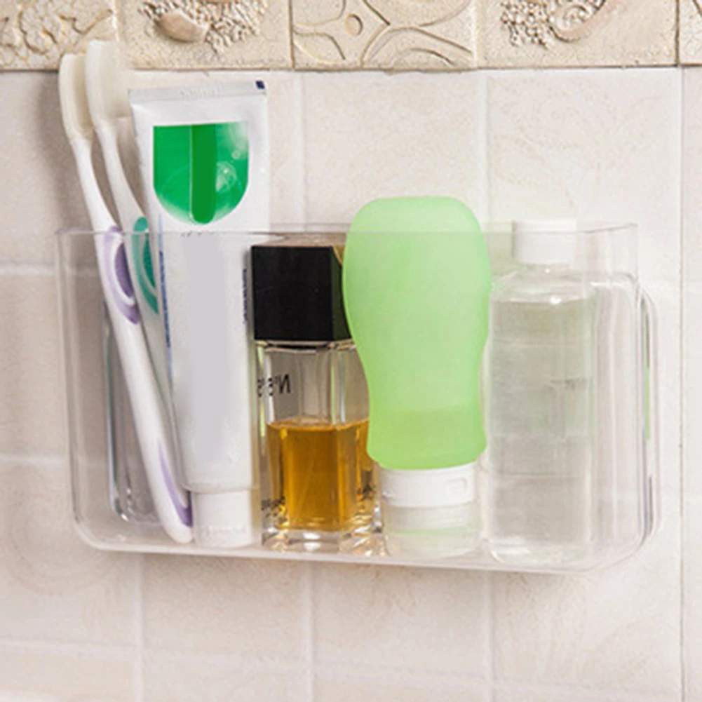 

Transparent Wall Mount Storage Box Acrylic Dormitory Organizer Case for Student Bedroom Wall Phone Cable Books Rack Holder