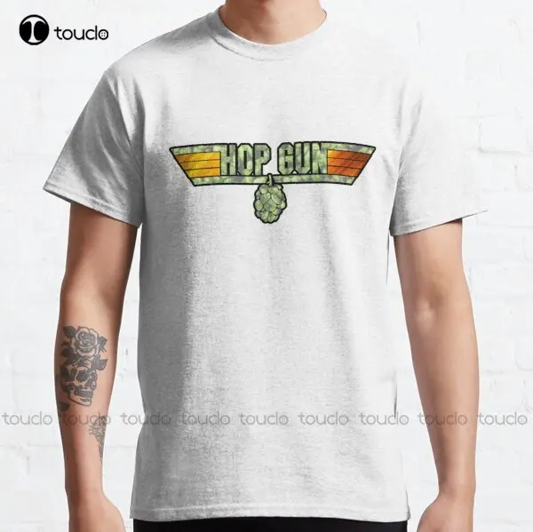 

Hop Gun Classic T-Shirt Custom Aldult Teen Unisex Digital Printing Tee Shirt Fashion Funny New Xs-5Xl Halloween Christmas Gift