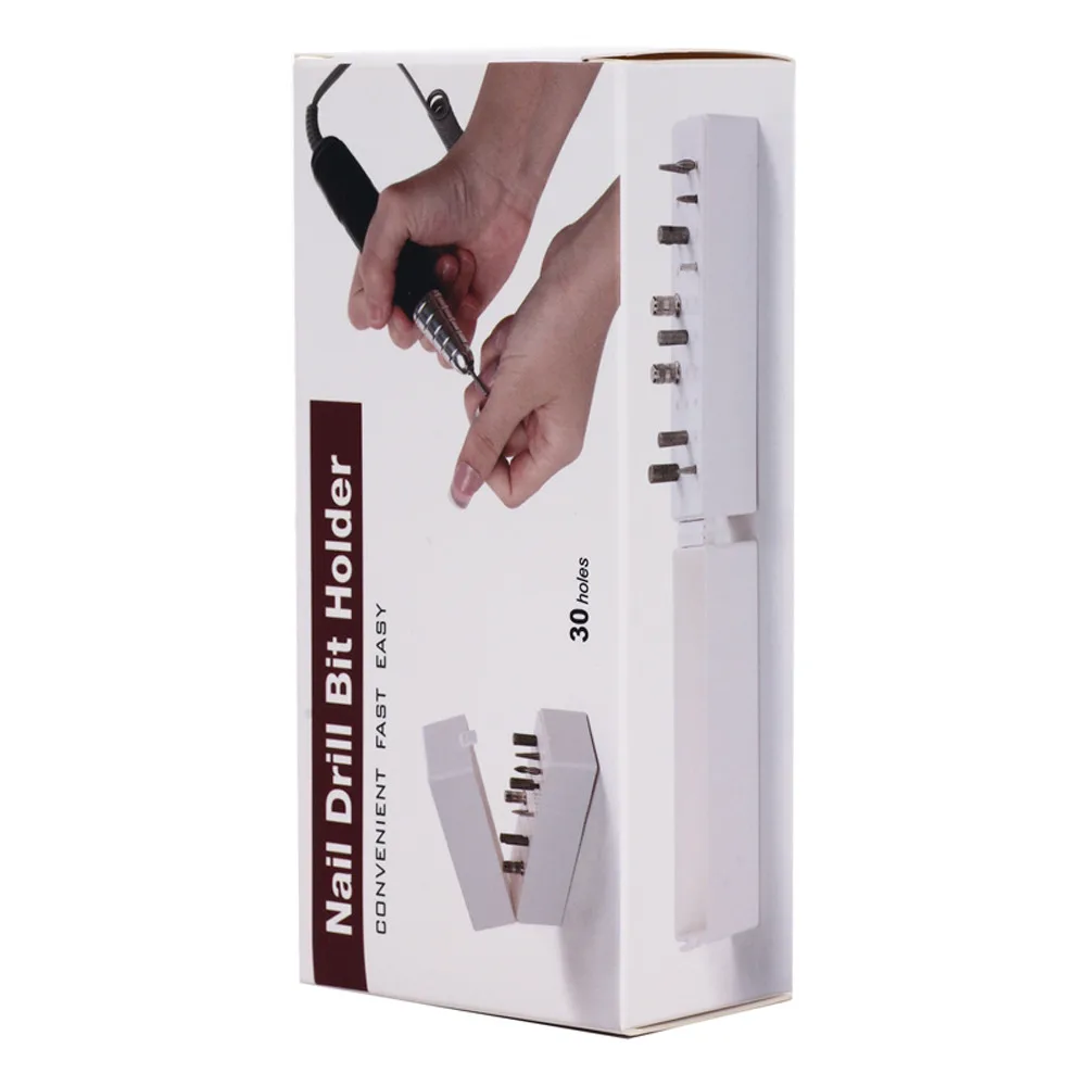 30 отверстий ABS подставка для ногтей розовый ящик хранения коробка маникюра