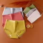 Женские трусики, сексуальное нижнее белье, нижнее белье, жаккардовые кружевные новые трусики с высокой талией, однотонные хлопковые трусы YZTQ568