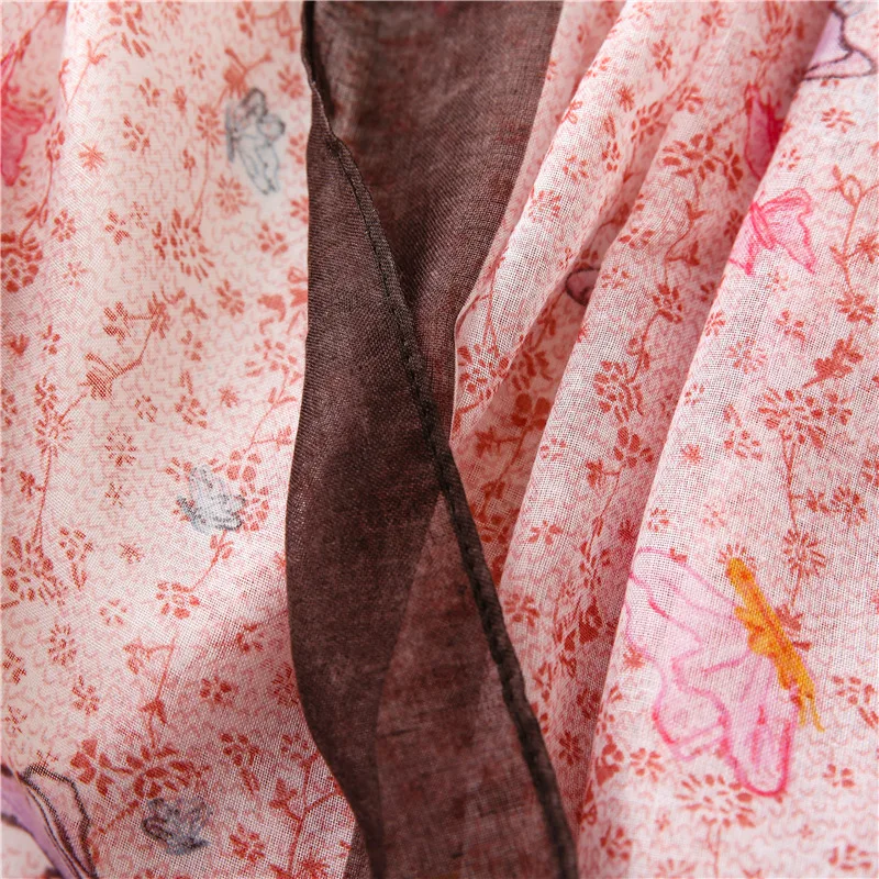 Повседневный Шарф с принтом для женщин шарфы защиты от солнца тонкие уличные