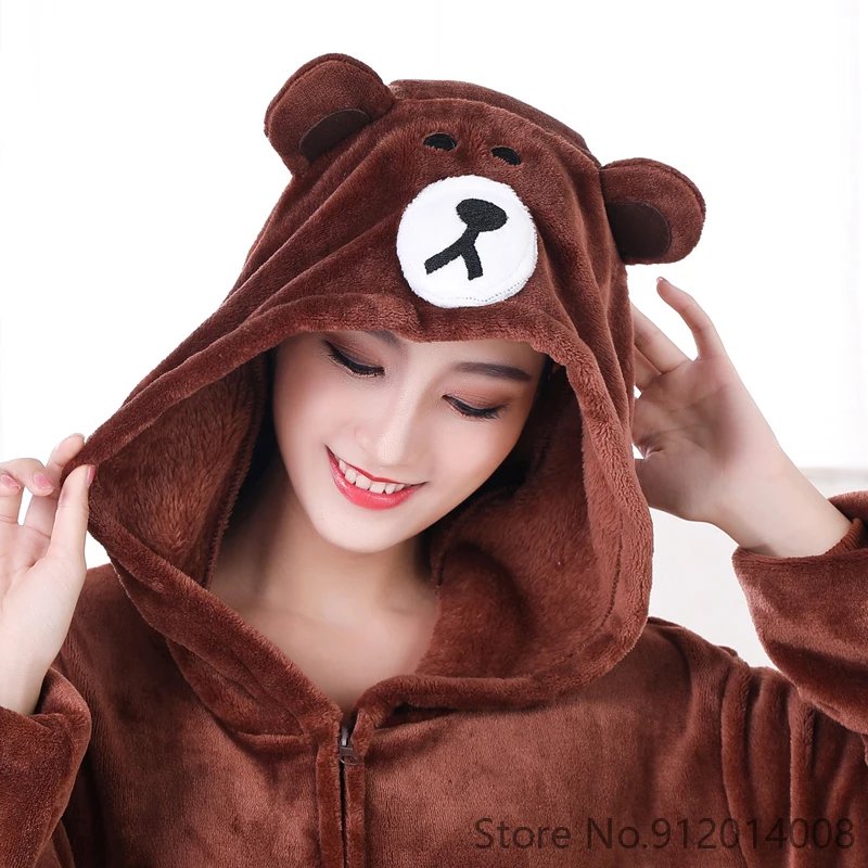 Женский и мужской комбинезон-кигуруми в виде медведя размеры XXL |