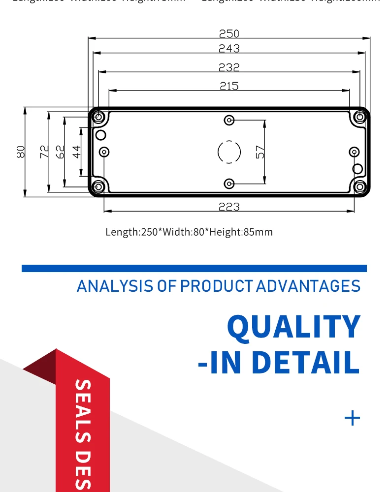 ANDELI ABS пластик IP67 водонепроницаемый распределительная коробка DIY наружная электрическая Соединительная коробка