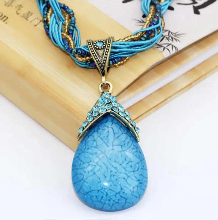 Винтажное женское украшение PINKSEE многослойная цепочка с бусинами и кристаллами