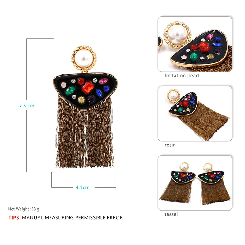 M &amp G новые винтажные серьги-кисточки в стиле бохо яркие серьги ручной работы со