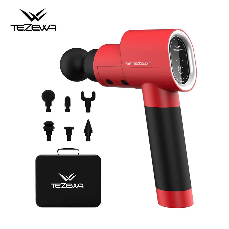 TEZEWA новые продукты массаж мышц пистолет глубокая ткань Массажер терапия с 6