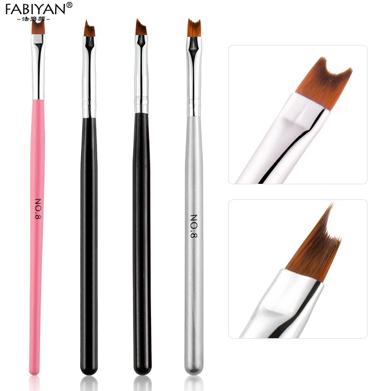 Кисть для дизайна ногтей с градиентом нейлоновая неровная ручка волос УФ Гель