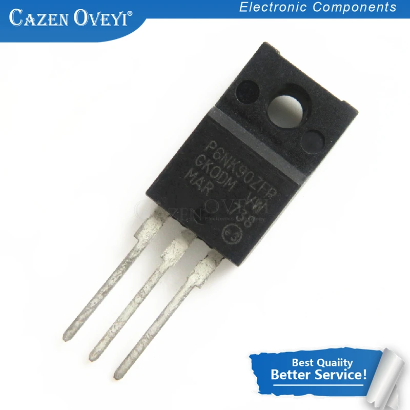 10pcs/lot STP6NK90ZFP STP6NK90ZF STP6NK90Z STP6NK90 P6NK90 6N90 TO-220F In Stock