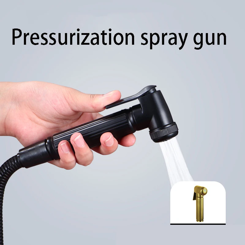 Матовый черный Набор смесителей для душа кран ванны и с биде ручной спрей горячей