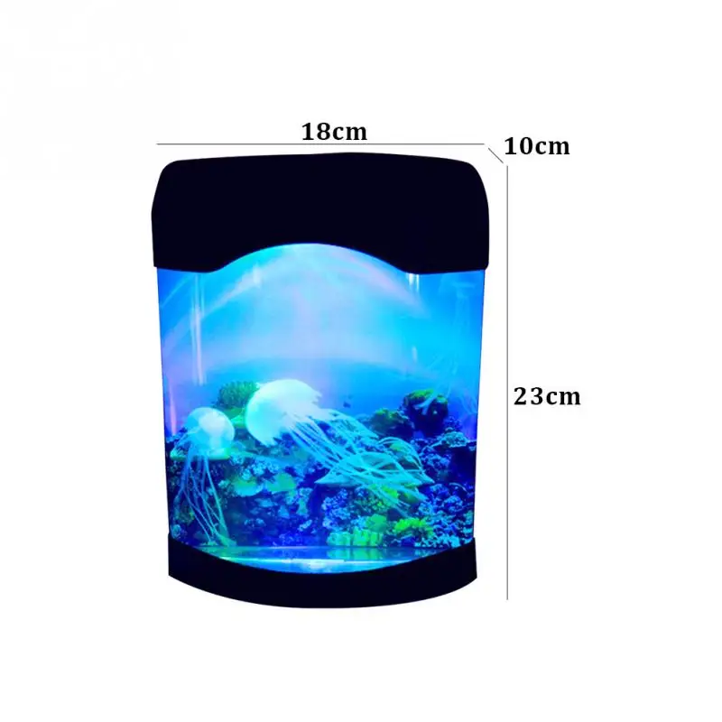 

Mini Aquarium Jellyfish Lamp Fish Tank Bedroom Restaurants USB Connection Color Changing Electric Night Home Decor Mood Hotel