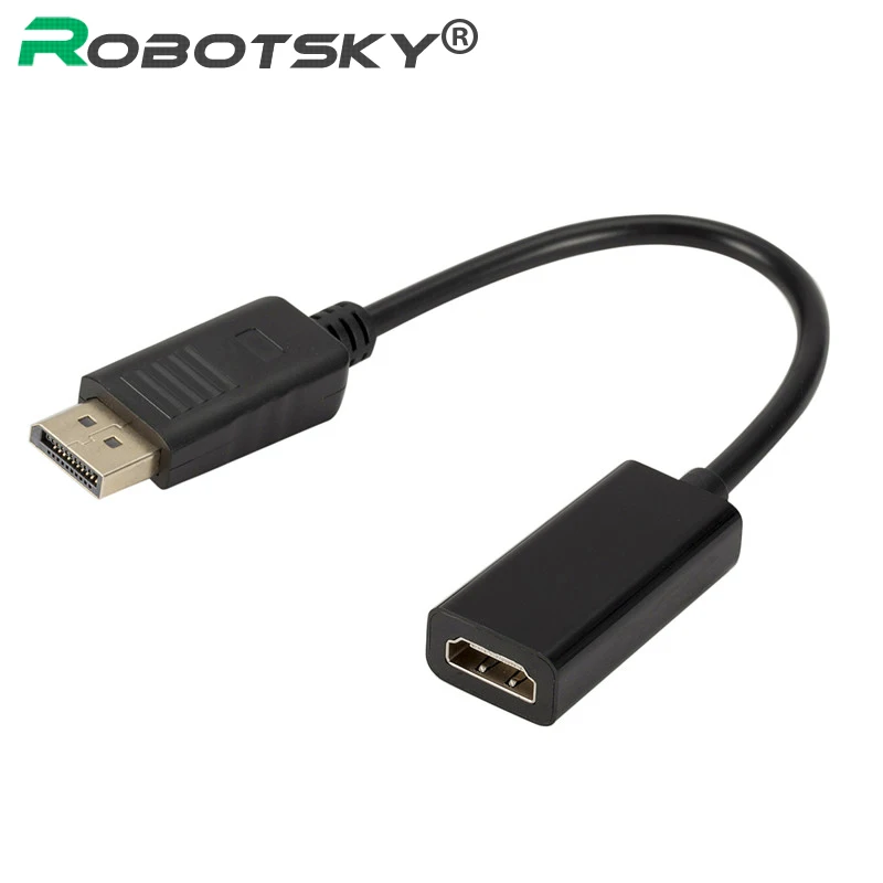 Адаптер 1080P DP в HDMI-совместимый с портом дисплея штекер-HDMI гнездо конвертер кабель