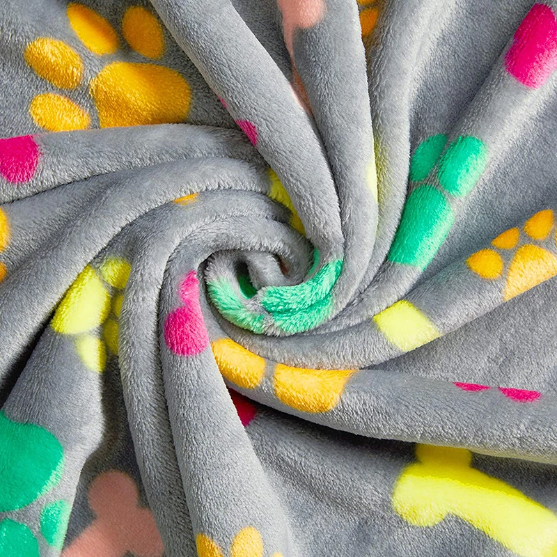 Мягкая и пушистая Одеяло для собак теплая фланелевая Флисовое одеяло животных на