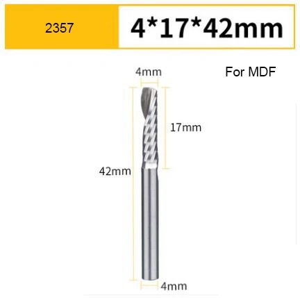 5 шт./компл. 4 мм Одна Флейта спиральный резак Концевая фреза для станка с ЧПУ